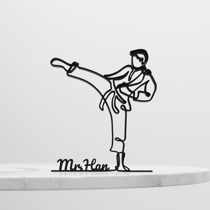 Karate Man - Customized Line Art Figure