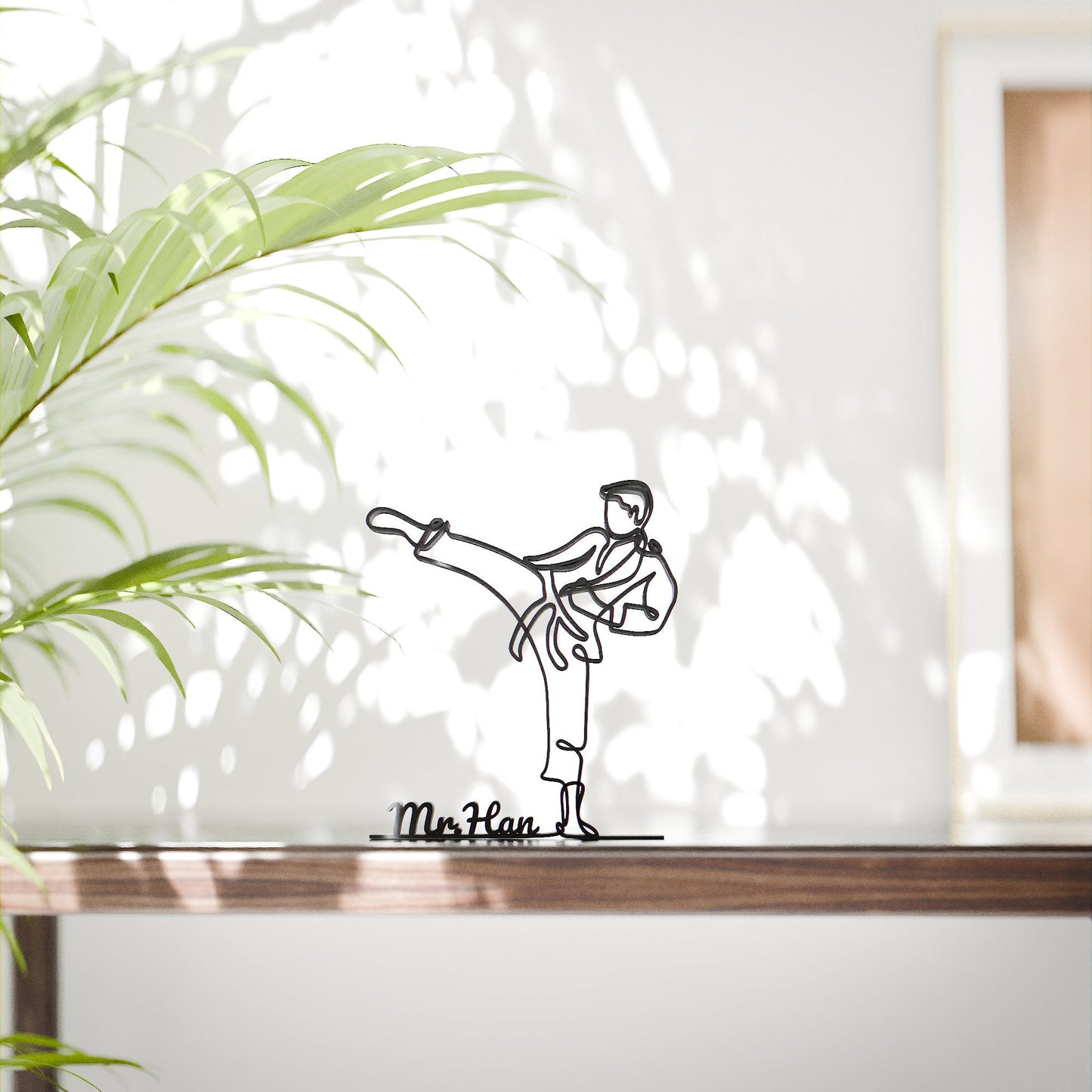 Karate Man - Customized Line Art Figure