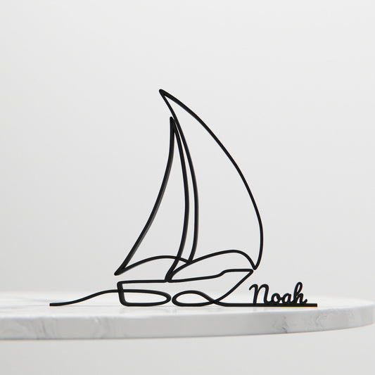 Sailboat - Customized Line Art Figure