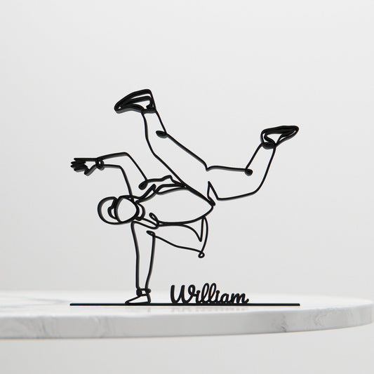 Hip Hop Dancer/Breakdancer - Customized Line Art Figure