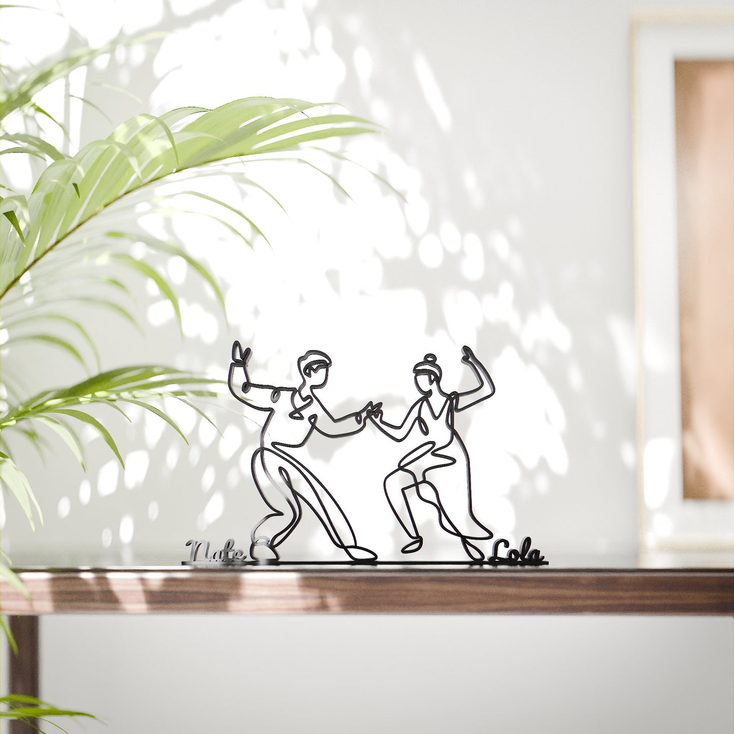 Lindy Hop Dancers 02 - Customized Line Art Figure