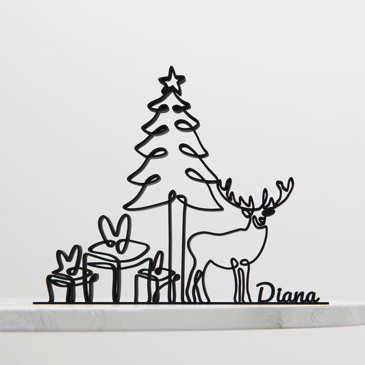 Christmas - Customized Line Art Figure