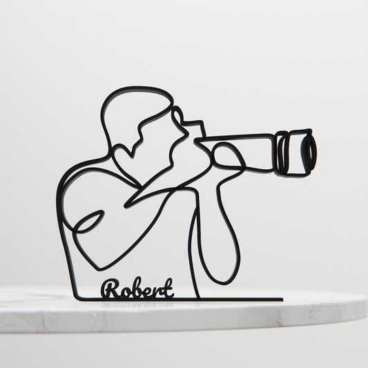 Photographer - Customized Line Art Figure