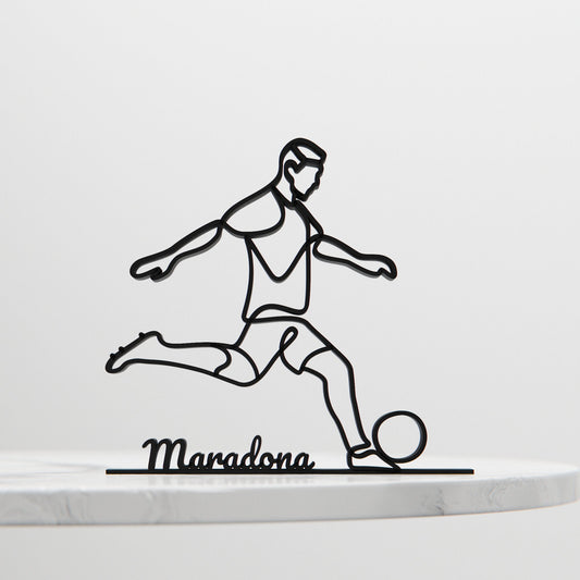 Soccer Player - Customized Line Art Figure