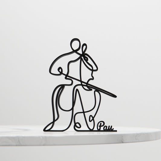 Cellist - Customized Line Art Figure