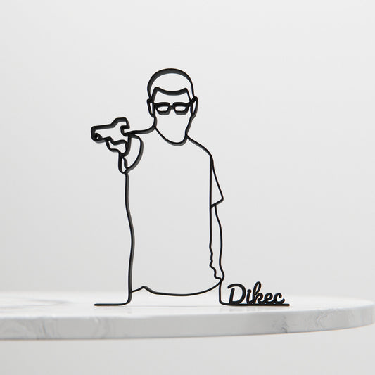 Yusuf Dikec The Shooter - Customized Line Art Figure