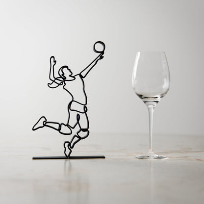 Volleyball Player - Customized Line Art Figure