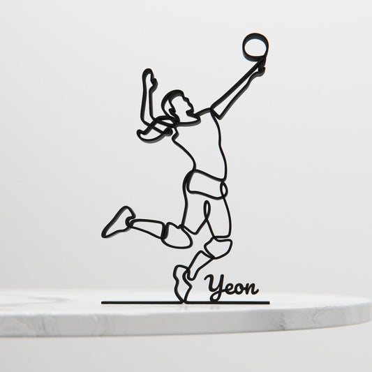 Volleyball Player - Customized Line Art Figure