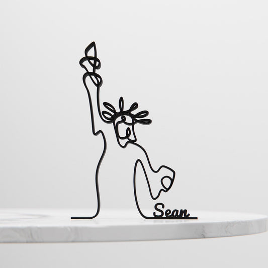 Statue of Liberty - Customized Line Art Figure