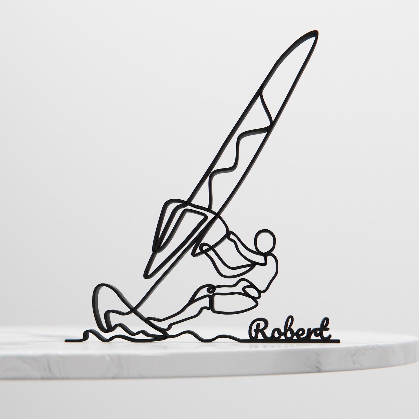 Windsurfer - Customized Line Art Figure