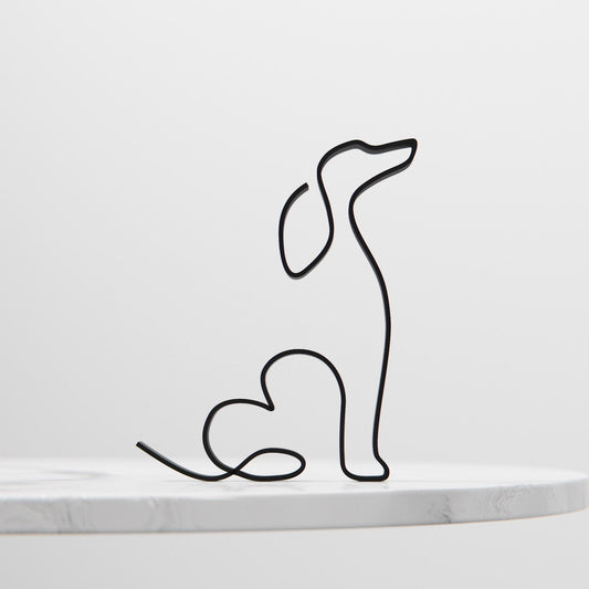 Afghan Hound  - Line Art Figure