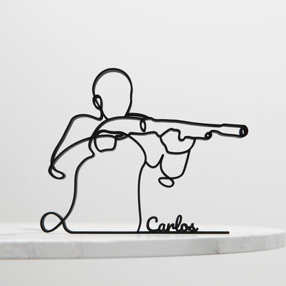 Shooter - Customized Line Art Figure