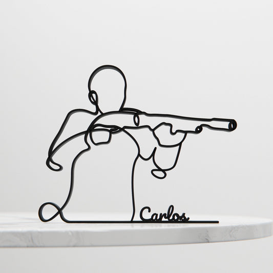 Shooter - Customized Line Art Figure