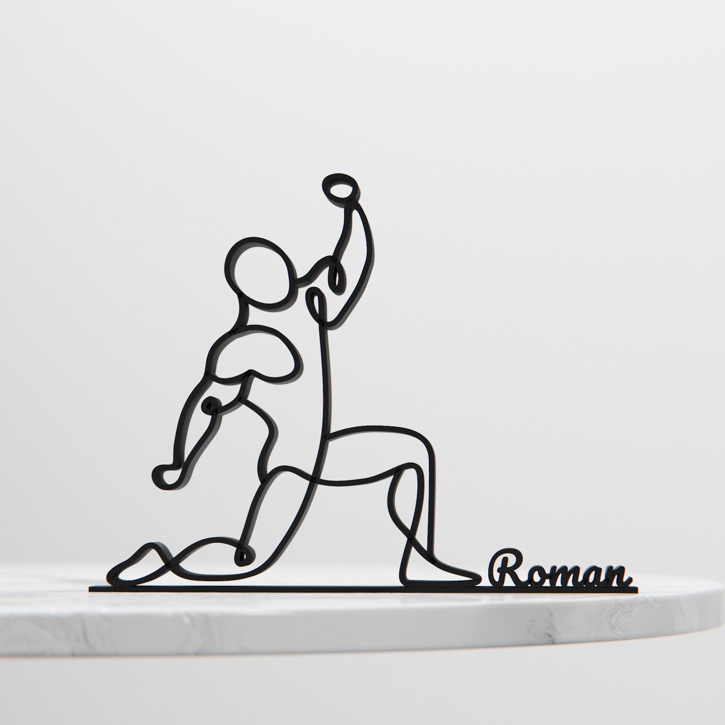 Wrestler - Customized Line Art Figure