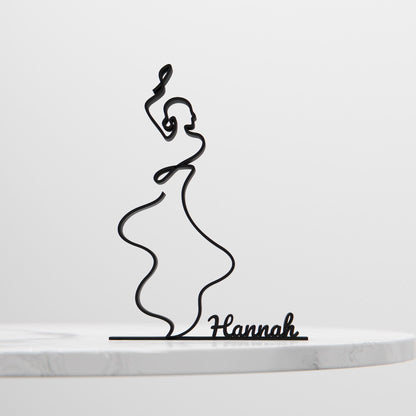 Flamenco Dancer - Customized Line Art Figure