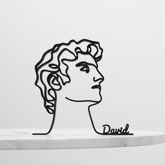 Michelangelo's David - Customized Line Art Figure