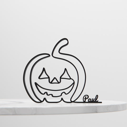 Halloween Pumpkin - Customized Line Art Figure