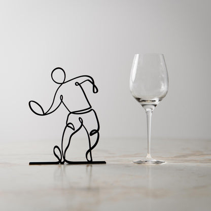 Frisbee Player - Customized Line Art Figure