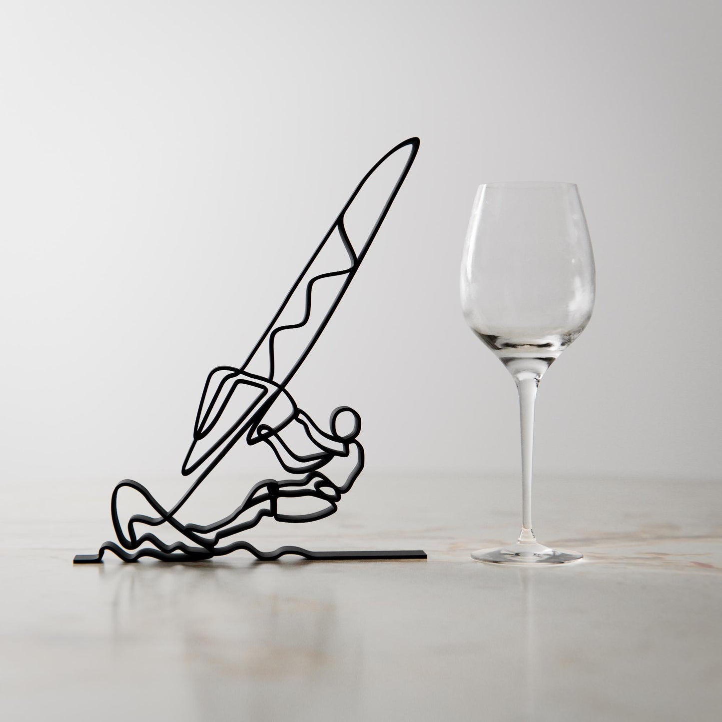 Windsurfer - Customized Line Art Figure