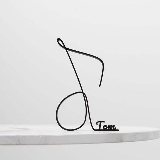 Music Note - Customized Line Art Figure