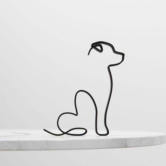 American Pitbull Terrier  - Line Art Figure