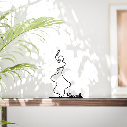 Flamenco Dancer - Customized Line Art Figure