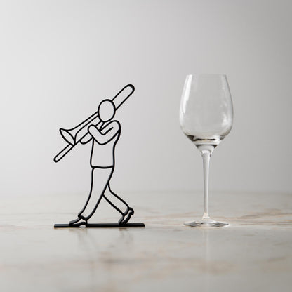 Trombone Player - Customized Line Art Figure