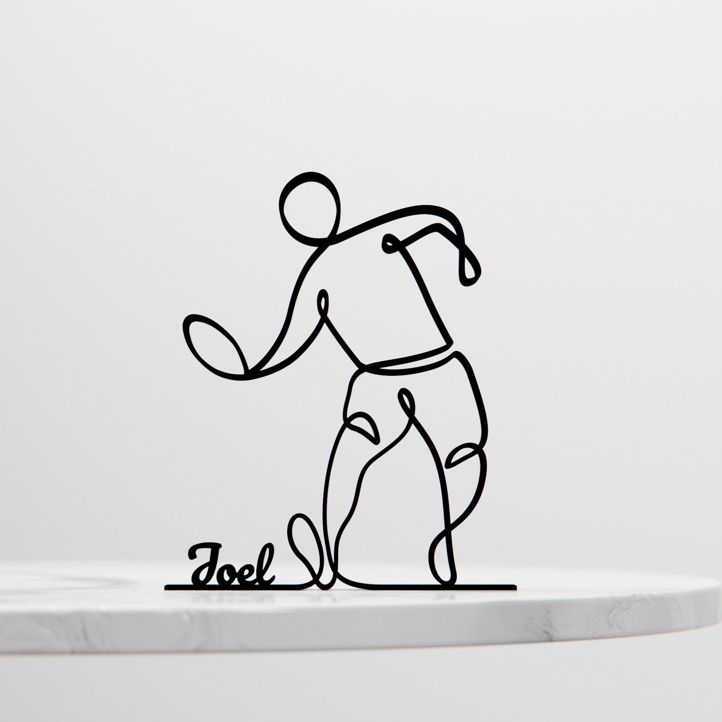 Frisbee Player - Customized Line Art Figure