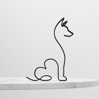 Basenji  - Line Art Figure