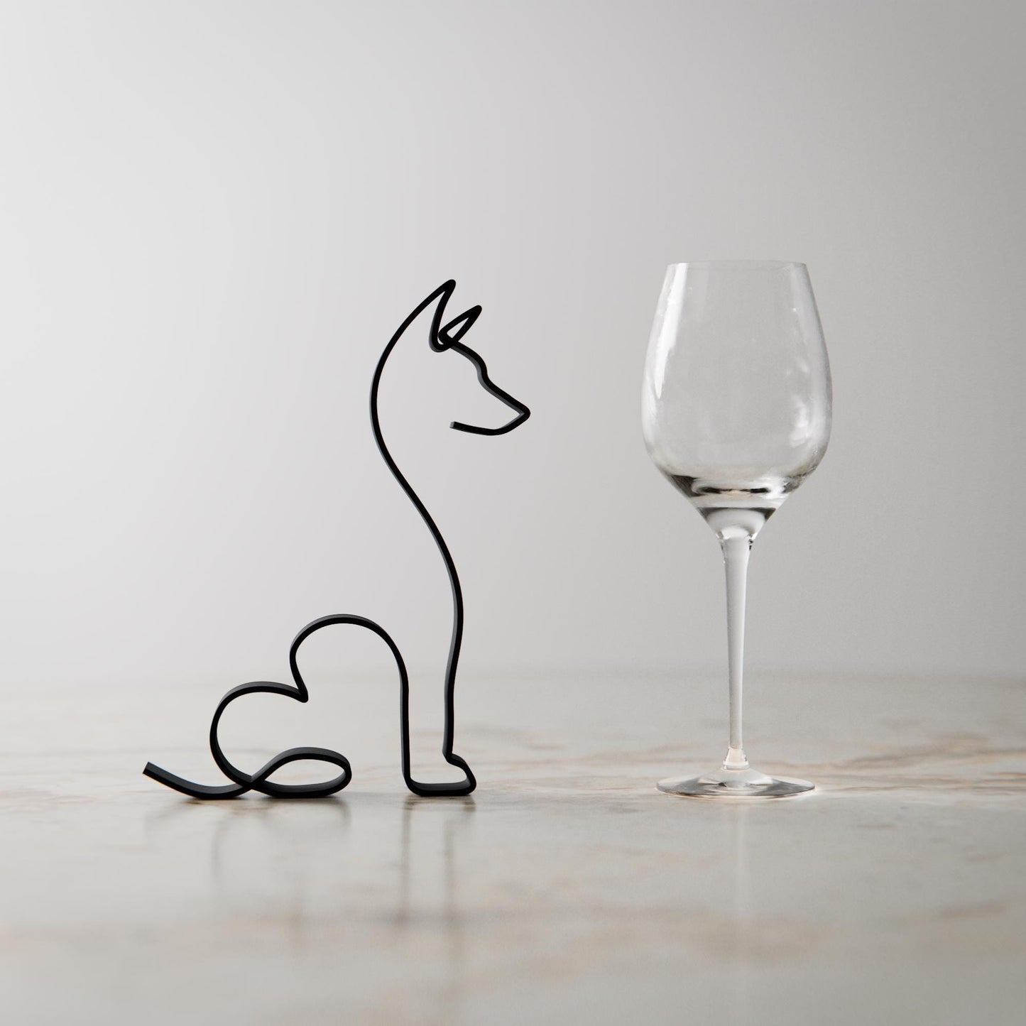 Basenji  - Line Art Figure