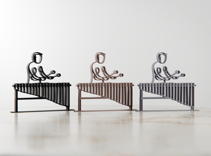 Marimba Player - Customized Line Art Figure