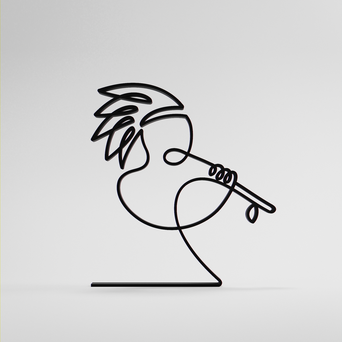 Native American Flute Player - Customized Line Art Figure