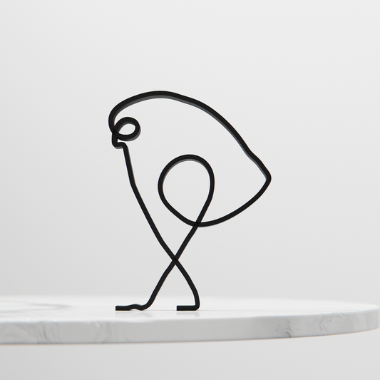 Picasso's Bird - Line Art Figure