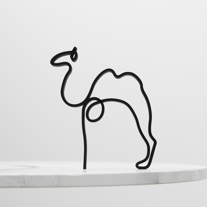 Picasso's Camel - Line Art Figure