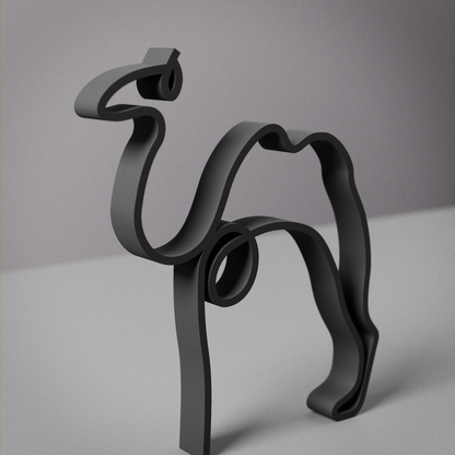 Picasso's Camel - Line Art Figure