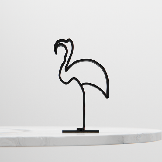 Picasso's Flamingo - Line Art Figure