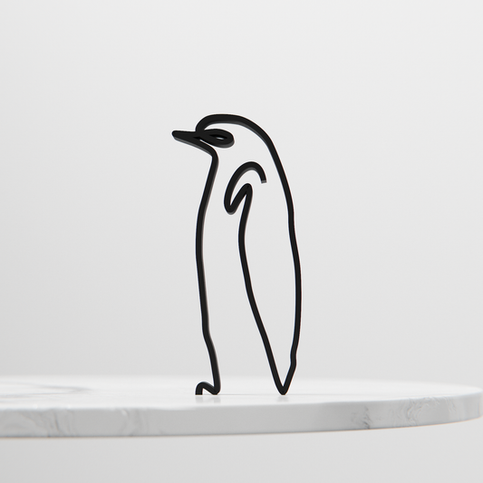 Picasso's Penguin - Line Art Figure