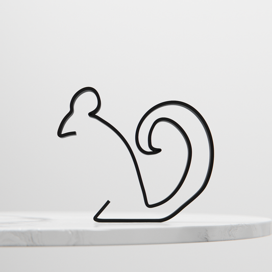 Picasso's Squirrel - Line Art Figure