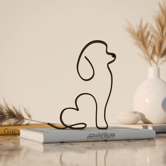 Poodle  - Line Art Figure