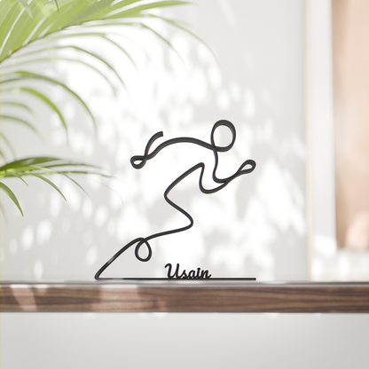 Runner/Sprinter - Customized Line Art Figure
