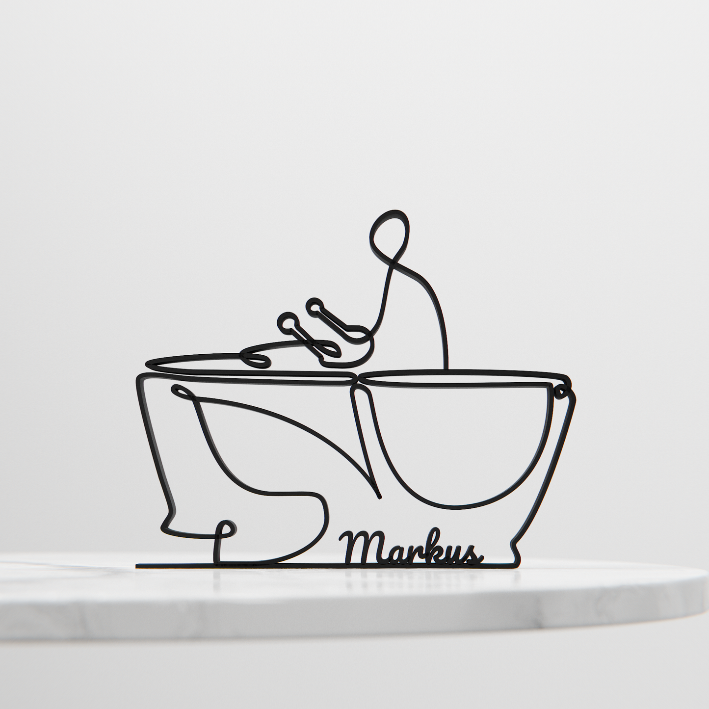 Timpani Player - Customized Line Art Figure