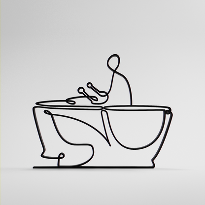 Timpani Player - Customized Line Art Figure