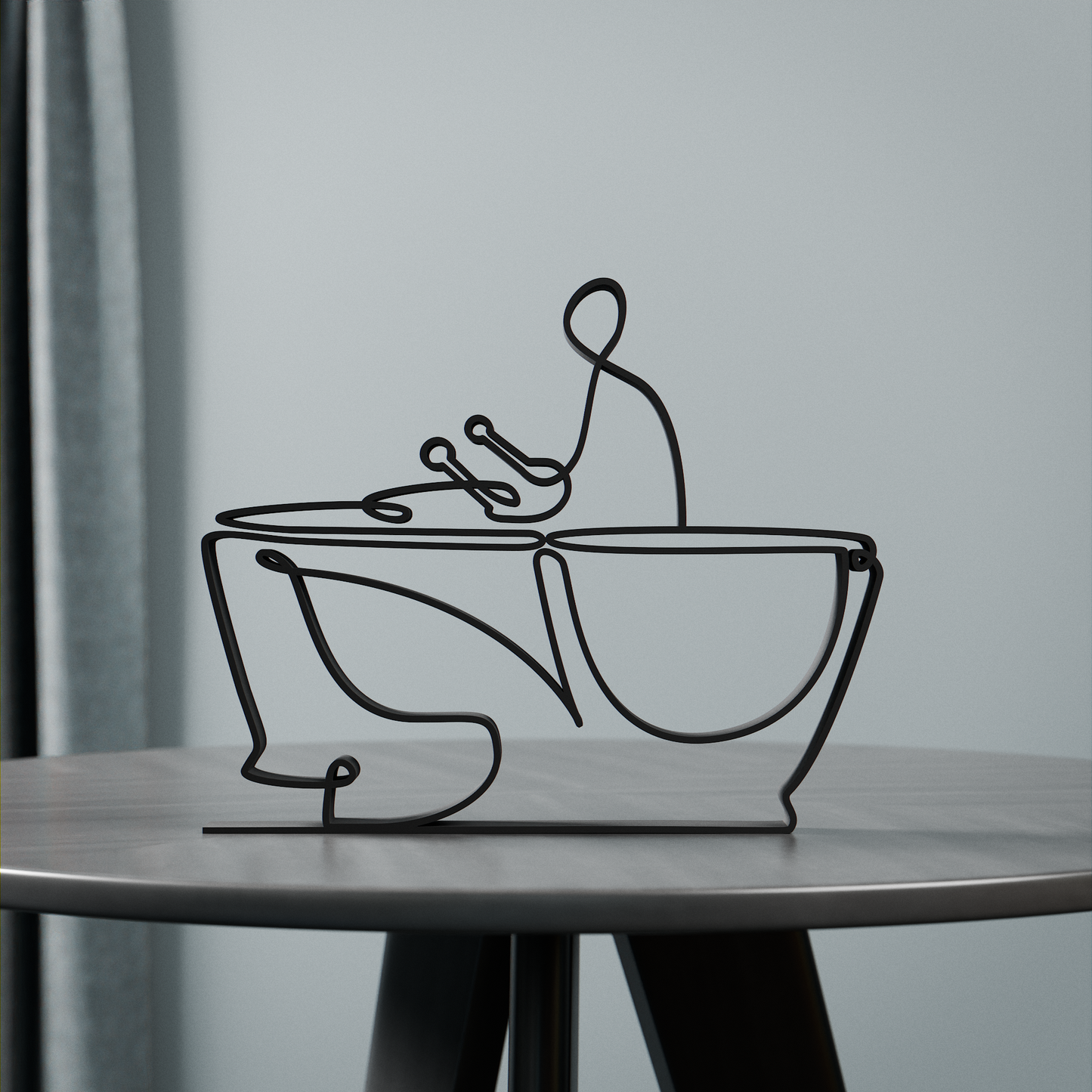 Timpani Player - Customized Line Art Figure