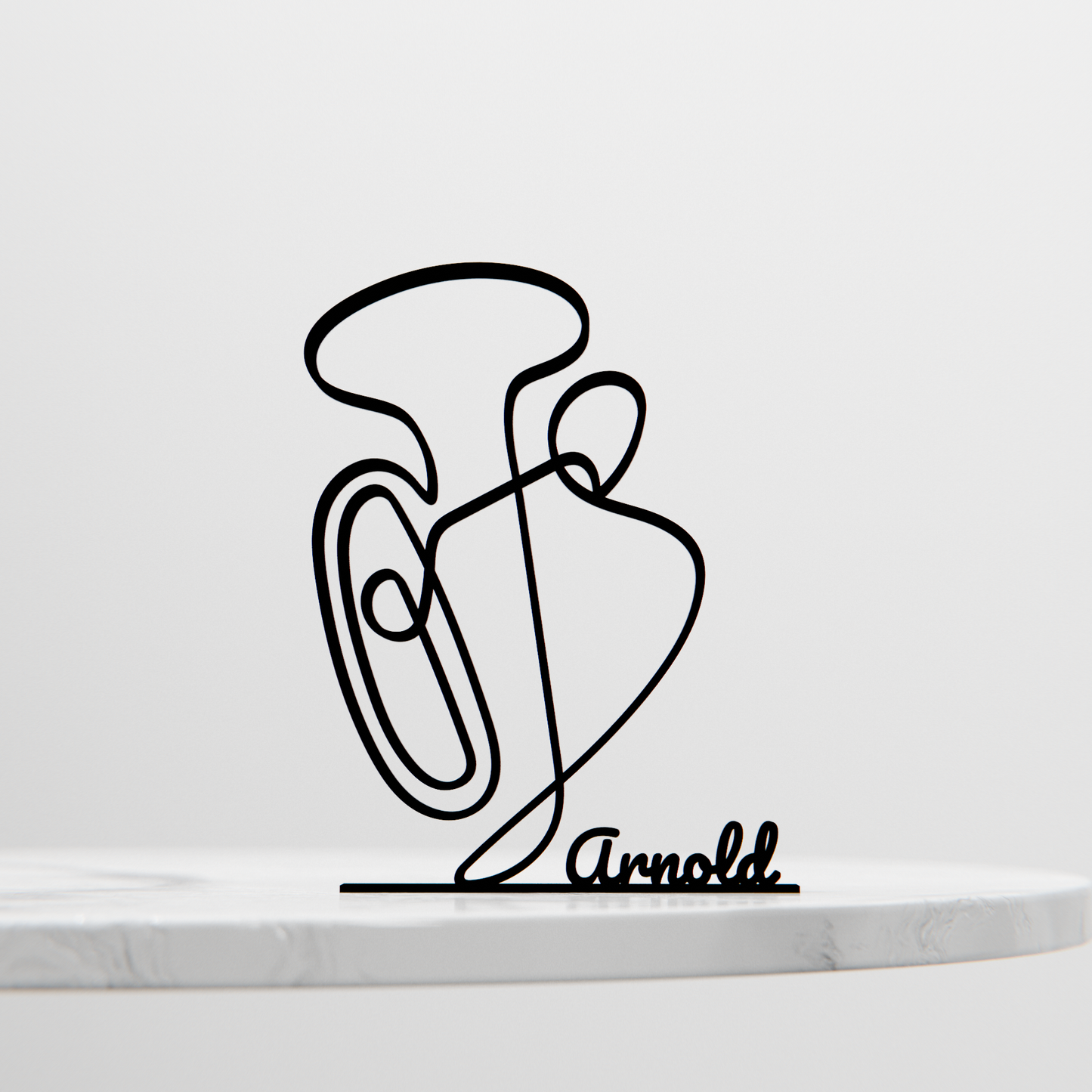 Tuba Player - Customized Line Art Figure