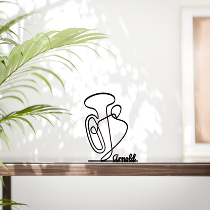 Tuba Player - Customized Line Art Figure